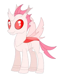 Size: 1280x1597 | Tagged: safe, artist:dyonys, derpibooru import, oc, oc:blanche, unofficial characters only, changeling, pony, albino changeling, changeling oc, fangs, female, image, mare, png, simple background, solo, transparent background