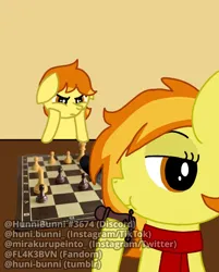 Size: 640x796 | Tagged: safe, derpibooru import, spitfire, oc, oc:solar flare, pegasus, pony, chess, chess piece, chessboard, gaming, image, photo, png