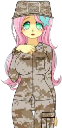 Size: 609x1246 | Tagged: safe, artist:edy_january, artist:zakro, derpibooru import, fluttershy, human, equestria girls, equestria girls series, base, base used, big breasts, breasts, busty fluttershy, camouflage, clothes, free to use, hat, image, link in description, marine, marines, military, military uniform, png, simple background, soldier, solo, transparent background, uniform, uniform hat, usmc