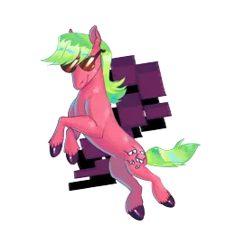 Size: 1200x1200 | Tagged: safe, artist:futuredustfuturerust, derpibooru import, shady, earth pony, pony, female, image, mare, png, simple background, solo, sunglasses, transparent background