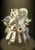Size: 3508x4961 | Tagged: safe, artist:nergo, derpibooru import, oc, oc:demina, unofficial characters only, pegasus, pony, fallout equestria, black, black sclera, chair, duo, female, guitar, image, jpeg, mare, music, musical instrument, singing, spotlight, stage, yellow eyes