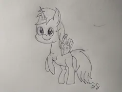 Size: 1032x774 | Tagged: safe, artist:script singer, derpibooru import, alicorn, changeling, pegasus, unicorn, image, jpeg, male, paper, solo, traditional art