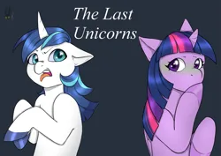 Size: 2039x1446 | Tagged: safe, artist:natt333, author:shakespearicles, derpibooru import, shining armor, twilight sparkle, twilight sparkle (alicorn), alicorn, pony, unicorn, fanfic, fanfic:the last unicorns, brother, brother and sister, cover art, disgusted, eyebrows, eyelashes, family, fanfic art, fanfic cover, female, fimfiction, green face, hoof over mouth, horn, image, implied inbreeding, implied incest, inbreeding, incest, infidelity, logo, looking, looking at each other, looking at someone, male, mare, nostrils, open mouth, png, prince, princess, pupils, royalty, shakespearicles, shiningsparkle, shipping, siblings, signature, simple background, sister, stallion, straight, teeth, text, the last unicorns, tongue out, twicest, wall of tags, wings, xk-class end-of-the-world scenario