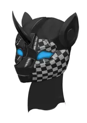 Size: 3508x4961 | Tagged: suggestive, derpibooru import, masked matter-horn, oc, oc:checked privilege, pony, unicorn, fallout equestria, armor, armorarity, armored pony, blue eyes, image, jpeg, mask, masks, power ponies