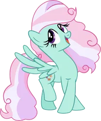 Size: 5849x7016 | Tagged: safe, artist:shootingstarsentry, derpibooru import, oc, oc:lilypad, unofficial characters only, pegasus, pony, absurd resolution, female, image, mare, offspring, parent:doctor caballeron, parent:fluttershy, parents:caballershy, png, simple background, solo, transparent background