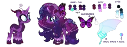 Size: 5000x1830 | Tagged: safe, artist:moonfluffysnow, derpibooru import, oc, oc:moonfluffysnow, butterfly, dragon, hybrid, insect, pony, unicorn, wolf, image, moon, png, redesign, simple background, transparent background