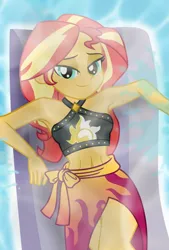 Size: 4403x6498 | Tagged: safe, artist:emeraldblast63, derpibooru import, sunset shimmer, equestria girls, equestria girls series, forgotten friendship, clothes, female, image, png, solo, swimsuit