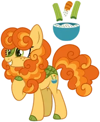 Size: 1024x1247 | Tagged: safe, artist:strawberry-spritz, derpibooru import, oc, oc:hidden valley, kirin, hornless kirin, image, magical lesbian spawn, offspring, parent:autumn blaze, parent:carrot top, png, solo