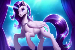 Size: 12288x8192 | Tagged: safe, derpibooru import, machine learning generated, purplesmart.ai, stable diffusion, starlight glimmer, alicorn, pony, alicornified, chest fluff, cute, image, png, race swap, solo, starlicorn, xk-class end-of-the-world scenario