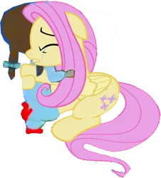 Size: 606x671 | Tagged: safe, derpibooru import, edit, editor:incredibubbleirishguy, fluttershy, comforting, crossover, crying, dorothy gale, eyes closed, folded wings, hug, hugging a pony, image, png, ruby slippers, simple background, teary eyes, the wizard of oz, transparent background, wings