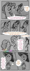 Size: 1280x3059 | Tagged: safe, artist:ema0rsully, derpibooru import, pinkie pie, alien, earth pony, pony, comic:hico, comic, comic strip, crossover, hat, image, jpeg, mirror pool, wander (wander over yonder), wander over yonder