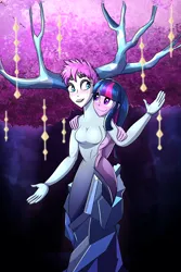 Size: 2000x3000 | Tagged: suggestive, artist:littletigressda, derpibooru import, tree of harmony, twilight sparkle, twilight sparkle (alicorn), alicorn, human, equestria girls, breasts, fusion, image, multiple arms, multiple heads, nudity, png, two heads, two heads are better than one, we have become one