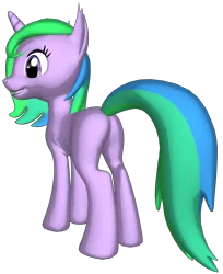 Size: 1168x1432 | Tagged: safe, derpibooru import, oc, oc:fiona mahri, unofficial characters only, pony, unicorn, 3d, butt, female, image, mare, not izzy moonbow, pink eyes, pink mane, png, simple background, smiling, transparent background, turquoise mane