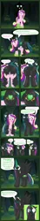 Size: 1500x8166 | Tagged: suggestive, artist:mlpconjoinment, derpibooru import, princess cadance, queen chrysalis, alicorn, changeling, pony, comic:revenge gone wrong, aroused, blushing, body control, body horror, bugbutt, butt, comic, conjoined, cutie mark, dialogue, female, fusion, image, lovebutt, mare, plot, png, possession, shocked, squishy cheeks, the ass was fat, transformation