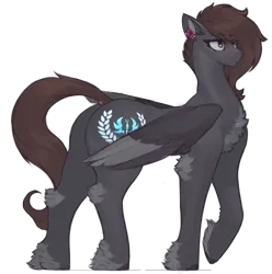 Size: 1672x1684 | Tagged: safe, artist:nsilverdraws, derpibooru import, oc, oc:nightstalker, unofficial characters only, pegasus, pony, ear piercing, female, image, mare, piercing, png, simple background, solo, tail, tail piercing, transparent background, wings