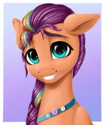Size: 1029x1232 | Tagged: safe, artist:koshakevich, derpibooru import, sunny starscout, earth pony, pony, bust, female, g5, image, mare, png, portrait, solo