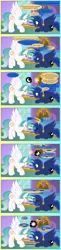 Size: 1000x4096 | Tagged: safe, artist:mlpconjoinment, derpibooru import, princess celestia, princess luna, alicorn, pony, aroused, blushing, body swap, conjoined, female, fusion, glow, glowing horn, horn, image, implied discord, mare, png, spell gone wrong, tongue out, we have become one