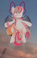 Size: 1600x2500 | Tagged: safe, artist:yidwags, derpibooru import, angel wings, pegasus, pony, blanket, coordinates, image, mixed media, png, real life background, solo