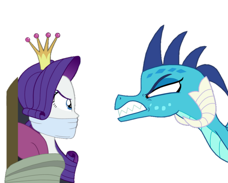 Size: 940x756 | Tagged: safe, artist:robukun, derpibooru import, princess ember, rarity, dragon, equestria girls, angry, background removed, bondage, bound and gagged, cloth gag, damsel in distress, dc superhero girls, dragoness, duo, duo female, ember is not amused, female, gag, glare, image, png, princess costume, rope, ropes, scene interpretation, tied to chair, unamused