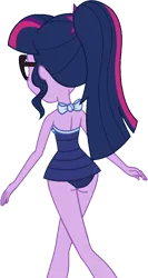 Size: 558x1048 | Tagged: safe, artist:homersimpson1983, derpibooru import, edit, edited screencap, screencap, sci-twi, twilight sparkle, equestria girls, equestria girls series, forgotten friendship, background removed, clothes, female, image, not a vector, png, simple background, swimsuit, transparent background