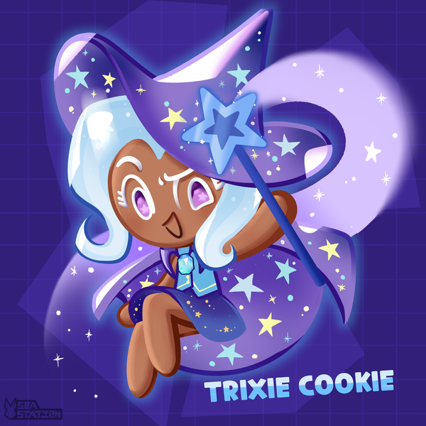 Size: 3100x3100 | Tagged: safe, artist:seasemissary, derpibooru import, trixie, human, blackwashing, chibi, cookie run, humanized, image, png, solo