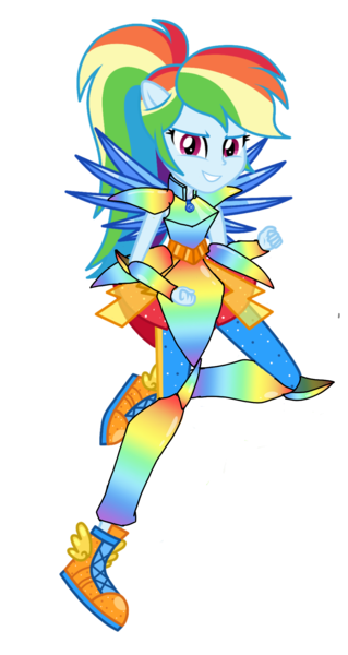 Size: 1080x2034 | Tagged: safe, derpibooru import, rainbow dash, equestria girls, clothes, crystal guardian, crystal wings, image, png, ponied up, shoes, sneakers, solo, wings