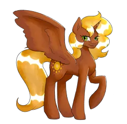 Size: 3216x3120 | Tagged: safe, artist:sweet pencil, derpibooru import, oc, oc:glorious sunrise, unofficial characters only, alicorn, pony, concave belly, female, image, mare, png, raised hoof, solo