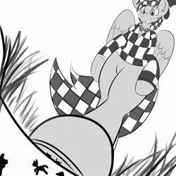 Size: 2000x2000 | Tagged: artist needed, suggestive, derpibooru import, oc, oc:checkerboard, unofficial characters only, pegasus, semi-anthro, bipedal, clothes, crush fetish, crushing, fetish, frog (hoof), from below, grass, hoof fetish, image, jpeg, looking down, macro, macro/micro, micro, pegasus oc, squish, underhoof, walking, wings