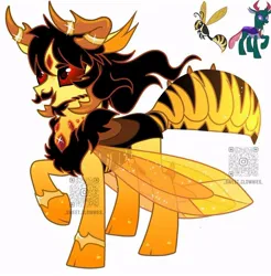 Size: 710x723 | Tagged: safe, derpibooru import, oc, bee, changeling, insect, waspling, image, jpeg