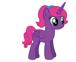Size: 4056x3312 | Tagged: safe, artist:andrevus, derpibooru import, oc, oc:pinkmane, unofficial characters only, alicorn, alicorn oc, hairband, horn, image, png, simple background, solo, transparent background, wings