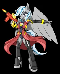 Size: 1038x1280 | Tagged: safe, artist:tinker-tock, derpibooru import, oc, oc:lady lightning strike, pegasus, boots, clothes, commission, corrupted, eggman empire of equestria, high heel boots, image, jpeg, latex, shoes