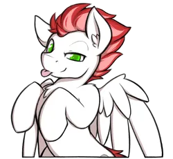 Size: 1304x1200 | Tagged: safe, artist:theparagon, derpibooru import, oc, oc:swift apex, unofficial characters only, pegasus, pony, :p, bust, image, male, not zipp storm, outline, pegasus oc, png, simple background, smug, solo, spread wings, tongue out, transparent background, wings
