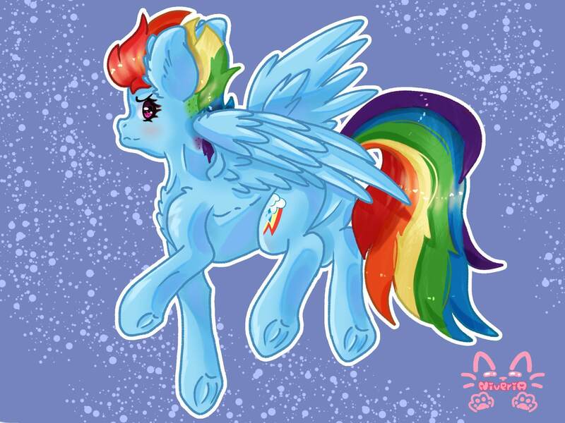 Size: 2048x1536 | Tagged: safe, artist:_niveria_, derpibooru import, rainbow dash, pegasus, pony, female, image, jpeg, mare, solo, underhoof