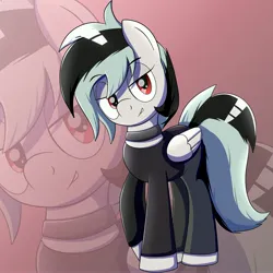 Size: 4096x4096 | Tagged: safe, artist:trackheadtherobopony, derpibooru import, oc, pegasus, goth, image, jpeg, looking at you, nightrage bloodlust, solo, zoom layer
