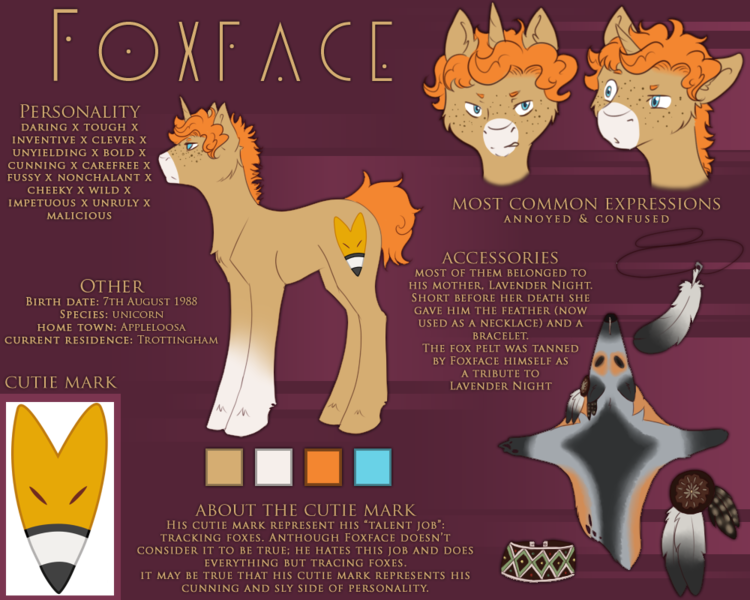 Size: 1000x800 | Tagged: safe, artist:foxfaces-world, derpibooru import, oc, oc:foxface, unofficial characters only, pony, unicorn, image, male, png, reference sheet, solo, stallion