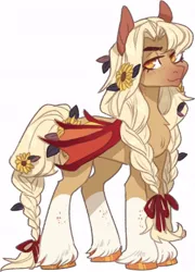 Size: 456x632 | Tagged: artist needed, safe, derpibooru import, oc, oc:sunflower honey, unofficial characters only, bat pony, bow, braid, cute, freckles, hair bow, image, jpeg, simple background, tail, tail bow, unshorn fetlocks, white background