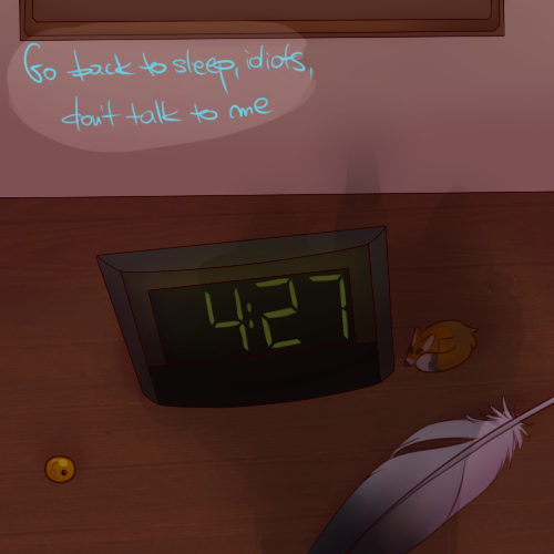 Size: 500x500 | Tagged: safe, artist:foxfaces-world, derpibooru import, alarm clock, clock, feather, image, offscreen character, png, vulgar