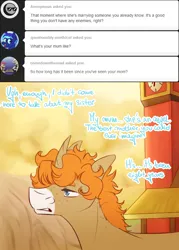 Size: 500x700 | Tagged: safe, artist:foxfaces-world, derpibooru import, oc, unofficial characters only, pony, unicorn, ask, curved horn, horn, image, male, png, solo, stallion, tumblr