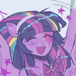 Size: 682x682 | Tagged: safe, artist:dulcesilly, derpibooru import, equestria girls, rainbow rocks, eyes closed, happy, image, jpeg, open mouth, open smile, smiling, solo