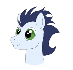 Size: 1282x1224 | Tagged: safe, artist:charismatic pony, derpibooru import, soarin', pegasus, pony, bust, digital art, green eyes, image, male, png, simple background, solo, stallion, white background