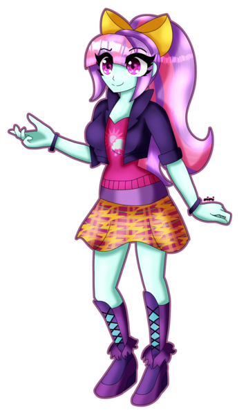 Size: 2363x3952 | Tagged: safe, artist:dazzlingmimi, derpibooru import, sunny flare, equestria girls, friendship games, image, png, raised hand, school spirit, simple background, transparent background