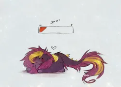 Size: 1342x968 | Tagged: safe, artist:krissstudios, derpibooru import, oc, oc:joshua, unofficial characters only, kirin, :<, abstract background, butt fluff, charging, chest fluff, chibi, cute, ear fluff, floppy ears, fluffy, heart, image, leonine tail, lying down, male, ocbetes, onomatopoeia, png, progress bar, prone, sleeping, smol, solo, sound effects, starry background, tail, tail fluff, zzz