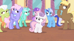 Size: 3840x2160 | Tagged: safe, derpibooru import, edit, edited screencap, screencap, amethyst star, coco crusoe, granny smith, lyra heartstrings, minuette, rainbowshine, sweetie belle, earth pony, pegasus, pony, unicorn, for whom the sweetie belle toils, season 4, animated, blank flank, blushing, closed mouth, elderly, embarrassed, eyes closed, eyes open, fart, fart cloud, fart fetish, fart noise, female, fetish, filly, foal, g4, green smoke, image, looking around, male, onomatopoeia, open mouth, puffy cheeks, screaming, sound effects, webm, yelling