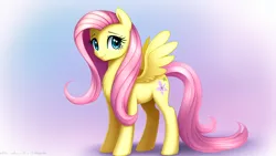 Size: 1024x576 | Tagged: safe, derpibooru import, machine learning assisted, machine learning generated, fluttershy, pegasus, pony, cute, female, image, mare, png, shyabetes, smiling, solo