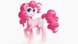 Size: 1024x576 | Tagged: safe, derpibooru import, machine learning assisted, machine learning generated, pinkie pie, earth pony, pony, cute, female, image, mare, png, simple background, solo, white background