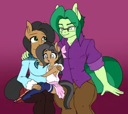 Size: 2698x2407 | Tagged: safe, artist:appelknekten, derpibooru import, oc, oc:anna, oc:appel, oc:ava, unofficial characters only, anthro, anthro oc, cute, daughter, family, father, father and child, father and daughter, female, glasses, hand on shoulder, image, male, mother, mother and child, mother and daughter, png, simple background, story included