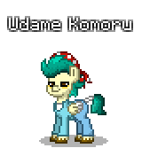 Size: 160x176 | Tagged: safe, artist:dematrix, derpibooru import, oc, oc:udame komoru, unofficial characters only, pegasus, pony, pony town, clothes, image, male, pixel art, png, simple background, solo, transparent background