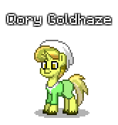 Size: 166x176 | Tagged: safe, artist:dematrix, derpibooru import, oc, oc:qory goldhaze, unofficial characters only, pony, unicorn, pony town, clothes, image, male, pixel art, png, simple background, solo, stallion, transparent background