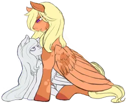 Size: 1758x1451 | Tagged: safe, artist:shadypixels, derpibooru import, oc, oc:sullen skies, oc:sunny day, unofficial characters only, pegasus, pony, fallout equestria, duo, image, pegasus oc, png, wings