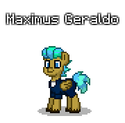 Size: 180x176 | Tagged: safe, artist:dematrix, derpibooru import, oc, oc:maximus geraldo, unofficial characters only, pegasus, pony, pony town, clothes, image, male, pixel art, png, simple background, solo, transparent background